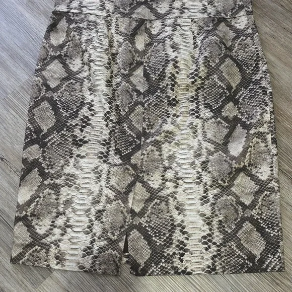 Michael Kors Brown Snakeskin Pencil Skirt - Picture 4 of 6